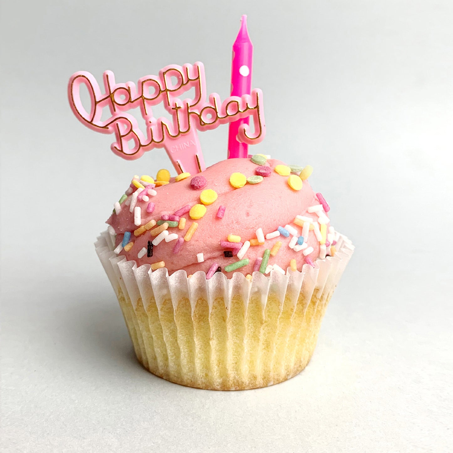 Happy Birthday Cupcake Pink