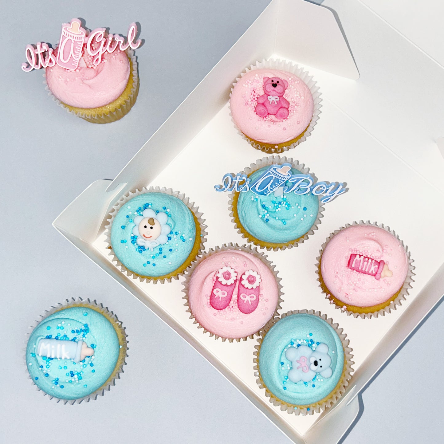 Babyshower Cupcakes It’s A Girl & It’s A Boy (Gross)